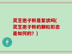 灵芝孢子粉是絮状吗(灵芝孢子粉的颗粒形态是如何的？)