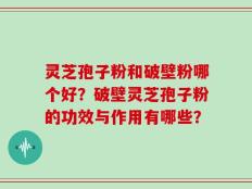 灵芝孢子粉和破壁粉哪个好？破壁灵芝孢子粉的功效与作用有哪些？
