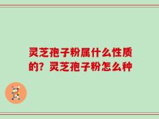 灵芝孢子粉属什么性质的？灵芝孢子粉怎么种