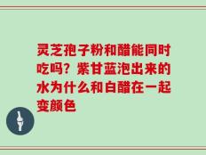 灵芝孢子粉和醋能同时吃吗？紫甘蓝泡出来的水为什么和白醋在一起变颜色