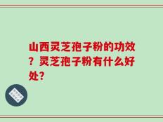 山西灵芝孢子粉的功效？灵芝孢子粉有什么好处？