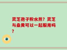 灵芝孢子粉水煎？灵芝与桑黄可以一起服用吗？