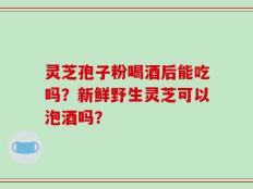 灵芝孢子粉喝酒后能吃吗？新鲜野生灵芝可以泡酒吗？