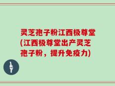 灵芝孢子粉江西极尊堂(江西极尊堂出产灵芝孢子粉，提升免疫力)