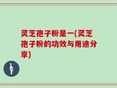 灵芝孢子粉是一(灵芝孢子粉的功效与用途分享)