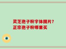 灵芝孢子粉字体图片？正宗孢子粉哪里买