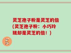 灵芝孢子粉是灵芝的倍(灵芝孢子粉：小巧玲珑却是灵芝的倍！)