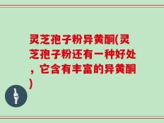 灵芝孢子粉异黄酮(灵芝孢子粉还有一种好处，它含有丰富的异黄酮)