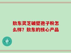 敖东灵芝破壁孢子粉怎么样？敖东的核心产品