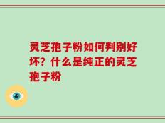 灵芝孢子粉如何判别好坏？什么是纯正的灵芝孢子粉