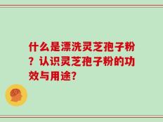 什么是漂洗灵芝孢子粉？认识灵芝孢子粉的功效与用途？