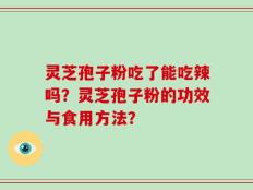 灵芝孢子粉吃了能吃辣吗？灵芝孢子粉的功效与食用方法？