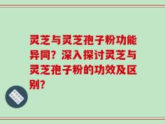 灵芝与灵芝孢子粉功能异同？深入探讨灵芝与灵芝孢子粉的功效及区别？