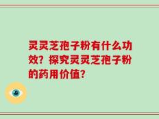 灵灵芝孢子粉有什么功效？探究灵灵芝孢子粉的药用价值？