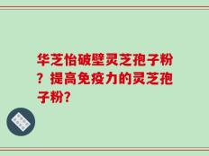 华芝怡破壁灵芝孢子粉？提高免疫力的灵芝孢子粉？