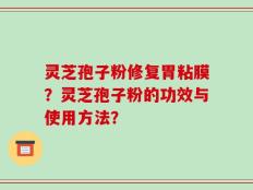 灵芝孢子粉修复胃粘膜？灵芝孢子粉的功效与使用方法？