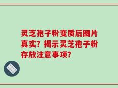 灵芝孢子粉变质后图片真实？揭示灵芝孢子粉存放注意事项？