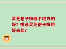 灵芝孢子粉哪个地方的好？挑选灵芝孢子粉的好去处？