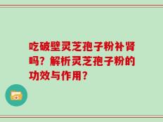 吃破壁灵芝孢子粉补肾吗？解析灵芝孢子粉的功效与作用？