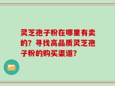 灵芝孢子粉在哪里有卖的？寻找高品质灵芝孢子粉的购买渠道？