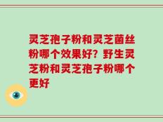 灵芝孢子粉和灵芝菌丝粉哪个效果好？野生灵芝粉和灵芝孢子粉哪个更好