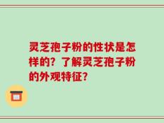 灵芝孢子粉的性状是怎样的？了解灵芝孢子粉的外观特征？