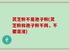 灵芝粉不是孢子粉(灵芝粉和孢子粉不同，不要混淆)