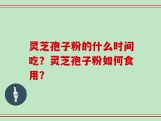 灵芝孢子粉的什么时间吃？灵芝孢子粉如何食用？
