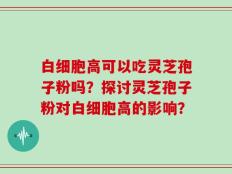 白细胞高可以吃灵芝孢子粉吗？探讨灵芝孢子粉对白细胞高的影响？