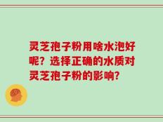 灵芝孢子粉用啥水泡好呢？选择正确的水质对灵芝孢子粉的影响？