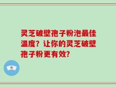 灵芝破壁孢子粉泡最佳温度？让你的灵芝破壁孢子粉更有效？