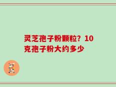 灵芝孢子粉颗粒？10克孢子粉大约多少
