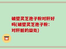 破壁灵芝孢子粉对肝好吗(破壁灵芝孢子粉：对肝脏的益处)