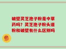破壁灵芝孢子粉是中草药吗？灵芝孢子粉头道粉和破壁有什么区别吗