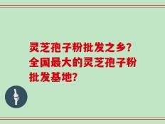 灵芝孢子粉批发之乡？全国最大的灵芝孢子粉批发基地？