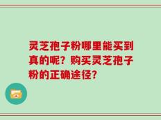 灵芝孢子粉哪里能买到真的呢？购买灵芝孢子粉的正确途径？
