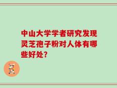 中山大学学者研究发现灵芝孢子粉对人体有哪些好处？