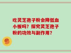 吃灵芝孢子粉会降低血小板吗？探究灵芝孢子粉的功效与副作用？
