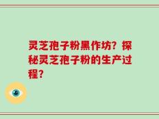 灵芝孢子粉黑作坊？探秘灵芝孢子粉的生产过程？