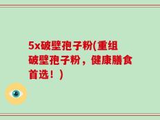 5x破壁孢子粉(重组破壁孢子粉，健康膳食首选！)