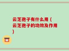 云芝孢子有什么用 (云芝孢子的功效及作用)