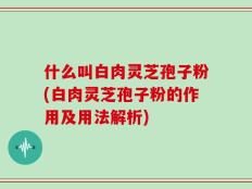 什么叫白肉灵芝孢子粉(白肉灵芝孢子粉的作用及用法解析)