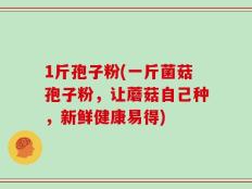 1斤孢子粉(一斤菌菇孢子粉，让蘑菇自己种，新鲜健康易得)