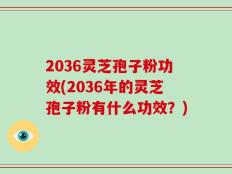 2036灵芝孢子粉功效(2036年的灵芝孢子粉有什么功效？)