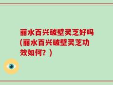 丽水百兴破壁灵芝好吗(丽水百兴破壁灵芝功效如何？)
