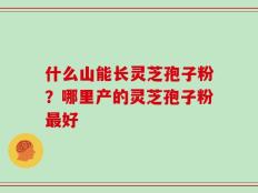 什么山能长灵芝孢子粉？哪里产的灵芝孢子粉最好