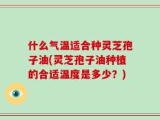 什么气温适合种灵芝孢子油(灵芝孢子油种植的合适温度是多少？)