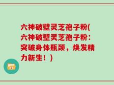 六神破壁灵芝孢子粉(六神破壁灵芝孢子粉：突破身体瓶颈，焕发精力新生！)