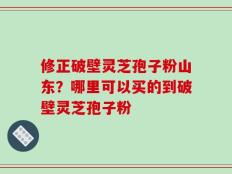 修正破壁灵芝孢子粉山东？哪里可以买的到破壁灵芝孢子粉