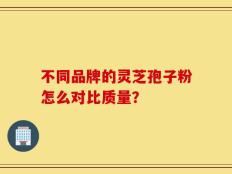 不同品牌的灵芝孢子粉怎么对比质量？